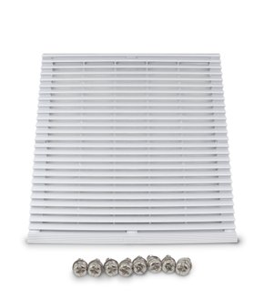 13332 - VENEZIANA COM FILTRO PARA VENTILADOR 20X20CM COR CINZA *** (9009)
