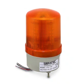 14048 - SINALIZADOR GIRATÓRIO LTE1103 12/24/110/220 AC/DC GIROFLEX AM Ø10CM + BUZZER