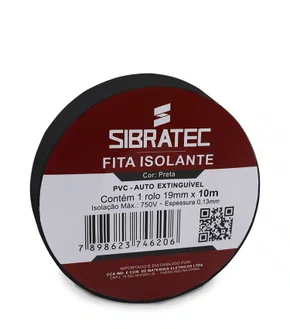 15261 - FITA ISOLANTE PRETA 19MM X 20 METROS