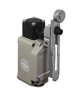 5933 - CHAVE FIM DE CURSO COM HASTE AJUSTÁVEL E ROLDANA WL-CA12-2 COM 1NA + 1NF E CORPO METÁLICO