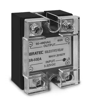 6917 - RELÉ DE ESTADO SÓLIDO MONOFÁSICO SSR-60DA 60A CONTROLE = 3~32VCC – CONTATO (60A) = 90~480VCA