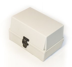 Caixa Plástica Cinza 280 X 180 X 170 Trava + Dobradiça 21.05.09