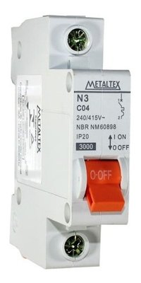 N31C04 - DISJUNTOR MINI N3 1 POLOS 4A CURVA C