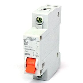 N31C10 - DISJUNTOR MINI N3 1 POLOS 10A CURVA C