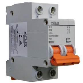 N32C16 - DISJUNTOR MINI N3 2 POLOS 16A CURVA C