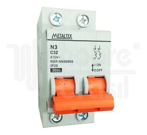 N32C32 - DISJUNTOR MINI N3 2 POLOS 32A CURVA C