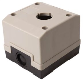 TN2B1 - CAIXA PLAST P/ BOTAO 22MM 1 FURO COR CINZA