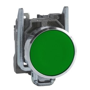 XB4BA31 - BOTAO 22MM METALICO A IMPULSAO 1NA VERDE