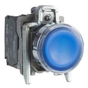 XB4BW36B5 - BOTAO 22MM METALICO LUMINOSO LED 24VCA C