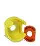 13469 - PROTEÇÃO P/ BOTAO DE EMERG 40MM AM PLAST PARCIAL 22MM + PLACA EMERG SIBR