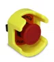 13469 - PROTEÇÃO P/ BOTAO DE EMERG 40MM AM PLAST PARCIAL 22MM + PLACA EMERG SIBR