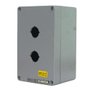 169118 - CAIXA ALUM CINZA 2 FUROS 22MM 100x160x80