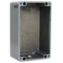 169118 - CAIXA ALUM CINZA 2 FUROS 22MM 100x160x80