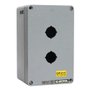 169118 - CAIXA ALUM CINZA 2 FUROS 22MM 100x160x80