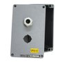 169118 - CAIXA ALUM CINZA 2 FUROS 22MM 100x160x80