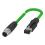 255829 - CABO M12 RJ45 RETO MACHO 4 POLOS PROFINET VD 2M PU