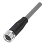 282575 - CABO + CONEXÃO RETO FÊMEA M8 2M 3 POLOS PVC