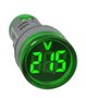 9417 - VOLTÍMETRO DIGITAL 22MM VERDE DE 20-500VCA - AD22-22VS-G