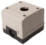 TN2B1 - CAIXA PLAST P/ BOTAO 22MM 1 FURO COR CINZA